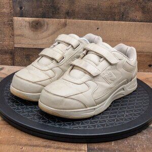 NEW BALANCE 576 HOOK AND LOOP MENS ATHLETIC SHOES TAN LEATHER SIZE 10EEEE